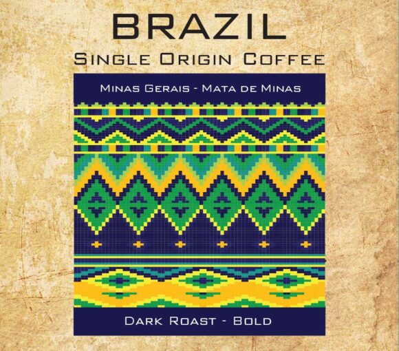 monthly coffee subscription of brazilian dark roast coffee grounds